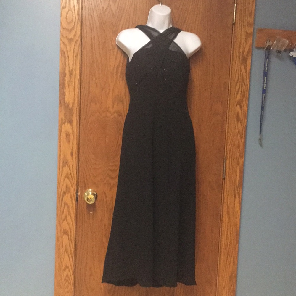 Unique Black Hi Lo Formal Dress